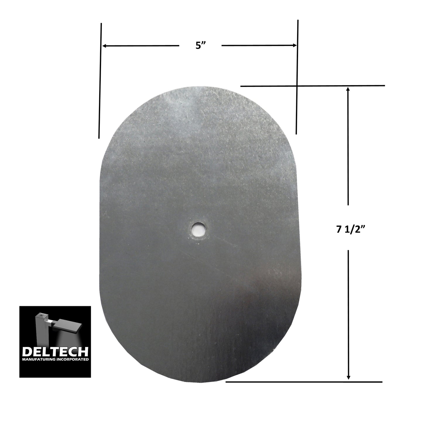 Oval Hand Hole Cover for Light Poles- 5" x 7 1/2" Flat (Part # 88-00011)