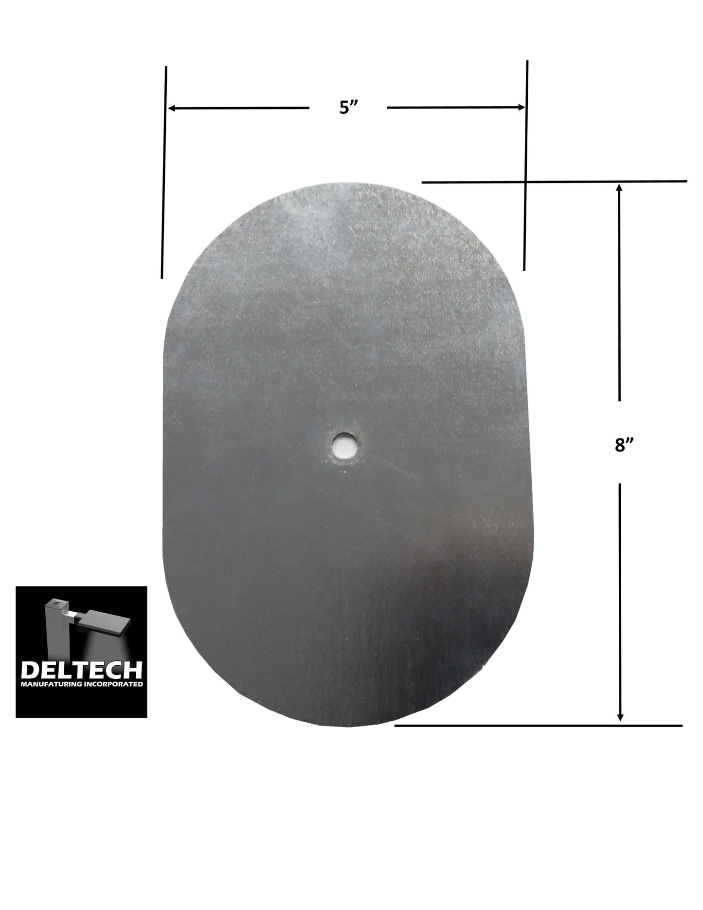 Oval Hand Hole Cover for Light Poles- 5" x 8" Flat (Part # 88-00012)