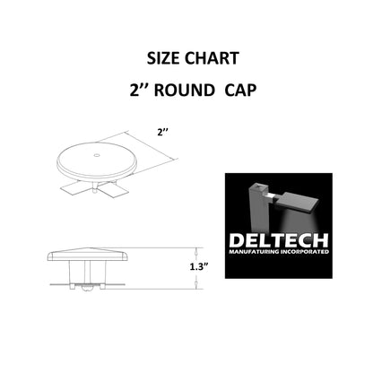 2" Standard Round Pole Cap (Part # 86-00041)