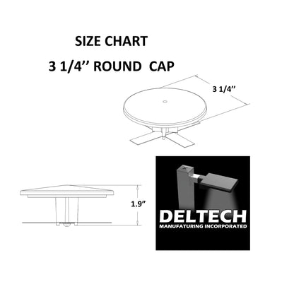 3-1/4" Round Pole Cap (Part # 86-00014)