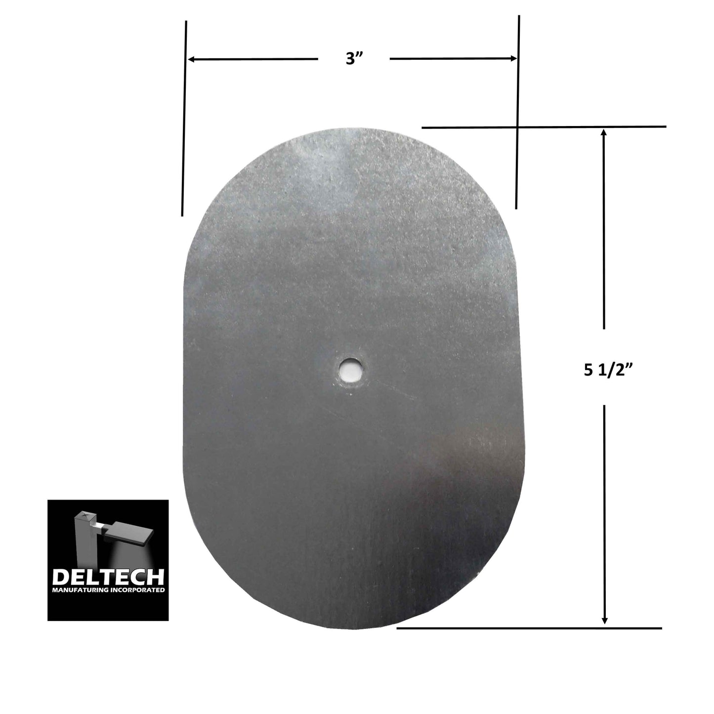 Oval Hand Hole Cover Flat 3 1/2" x 5-1/2" (Part # 88-00006)