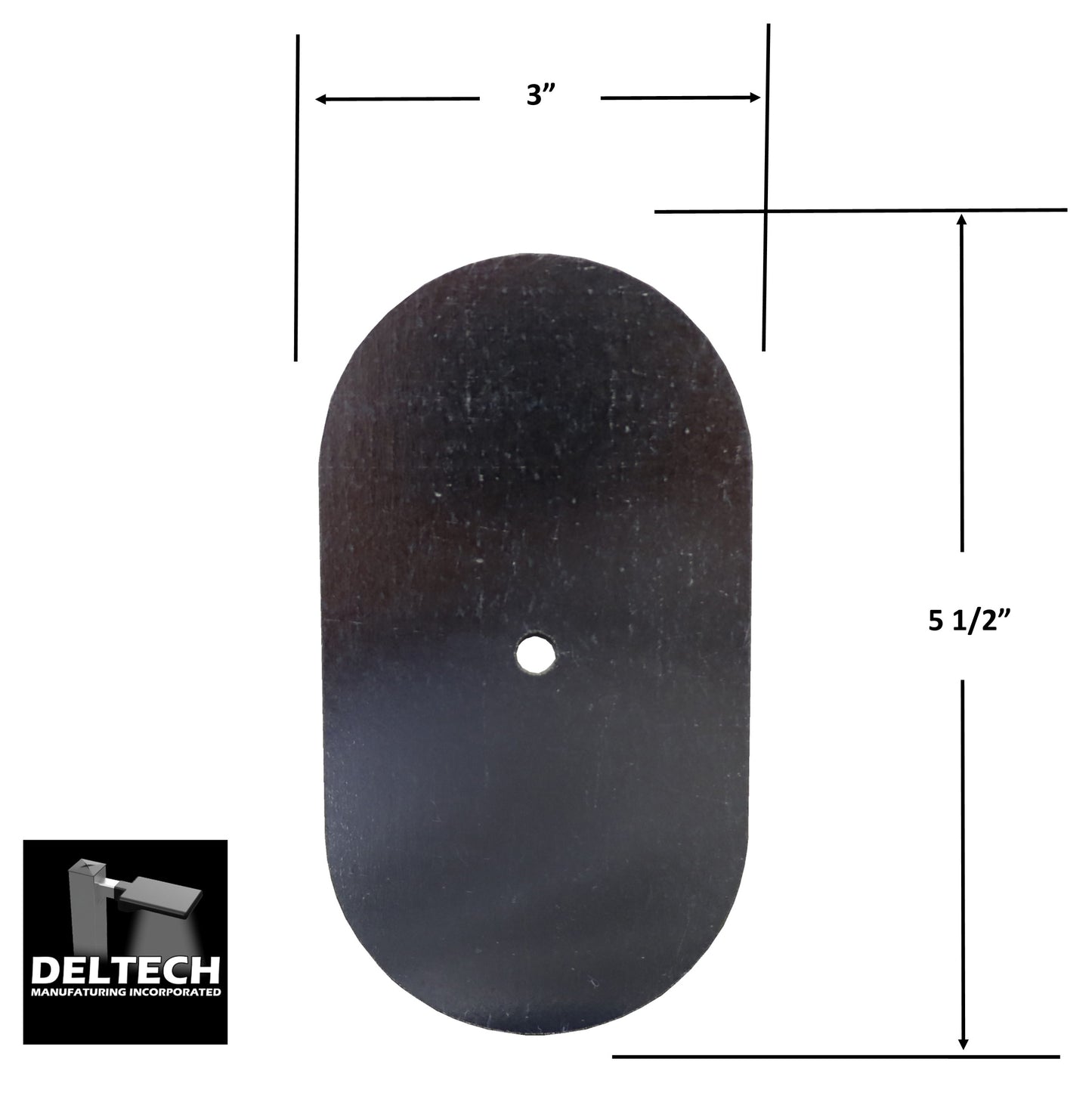 Flat Oval Hand Hole Cover 3" x 5-1/2" (Part # 88-00010)