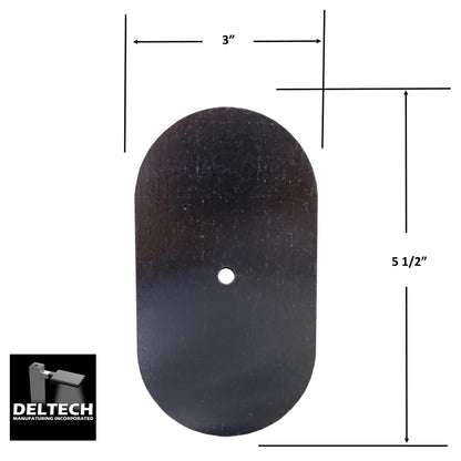 Flat Oval Hand Hole Cover 3" x 5-1/2" (Part # 88-00010)