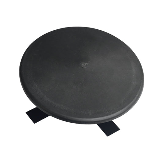 4" Round Black Plastic Light Pole Top Cap By Deltech - Covers Pole Ends Neatly