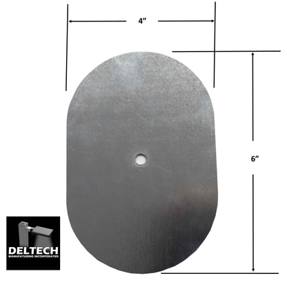 Oval Hand Hole Cover for Light Poles- 4" x 6" Flat (Part # 88-00008)