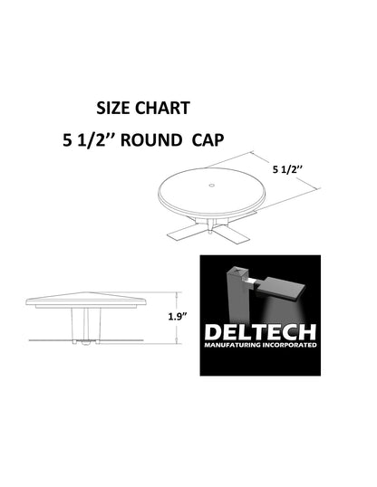 5-1/2" Round Pole Cap (Part # 86-00023)