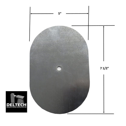 Oval Hand Hole Cover for Light Poles- 5" x 7 1/2" Flat (Part # 88-00011)