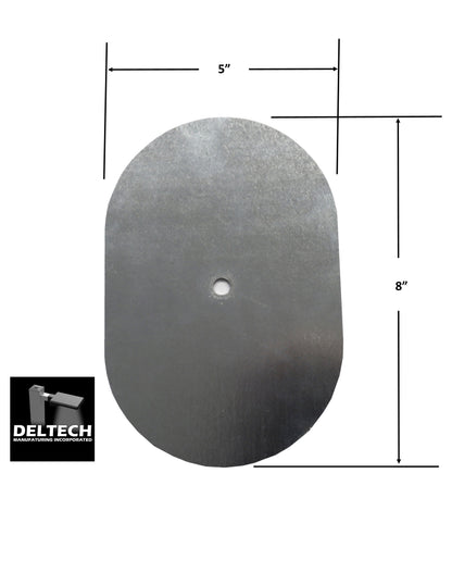 Oval Hand Hole Cover for Light Poles- 5" x 8" Flat (Part # 88-00012)