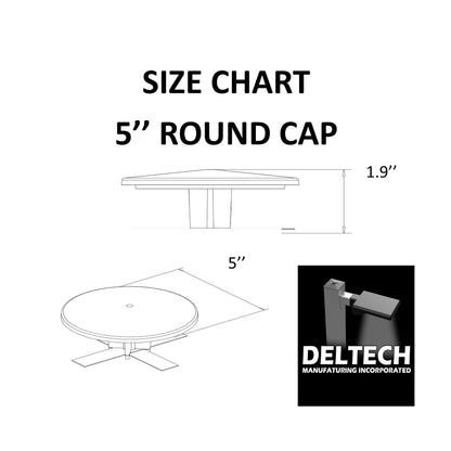 5" Round Pole Cap (Part # 86-00021)