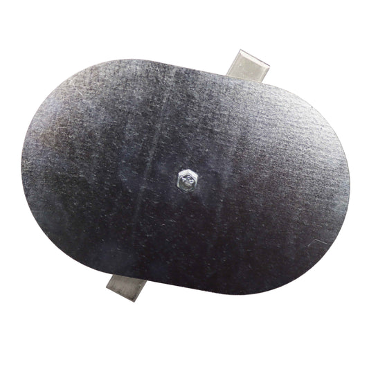 Oval Hand Hole Cover for Light Poles- 5" x 7 1/2" Flat (Part # 88-00011)