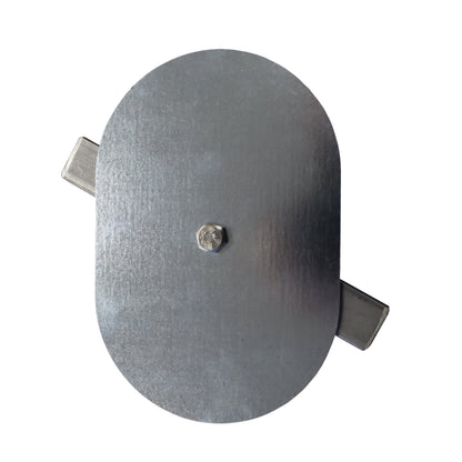 Oval Hand Hole Cover for Light Poles- 4" x 6" Flat (Part # 88-00008)