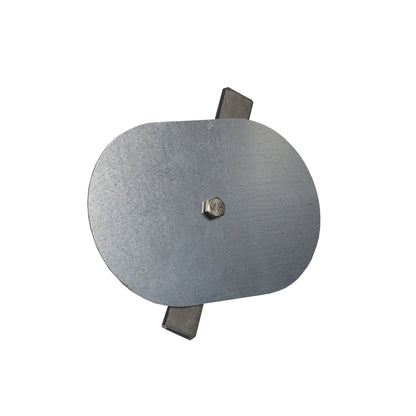 Oval Hand Hole Cover for Light Poles- 4" x 6" Flat (Part # 88-00008)